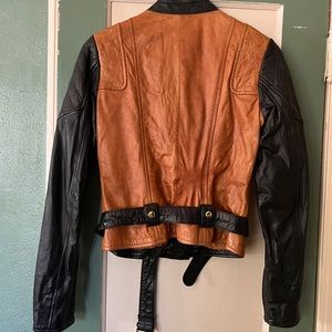 Danier two tone leather jacket .